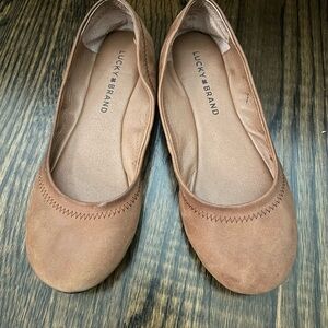 Lucky Brand ballet flats in tobacco brown size 7